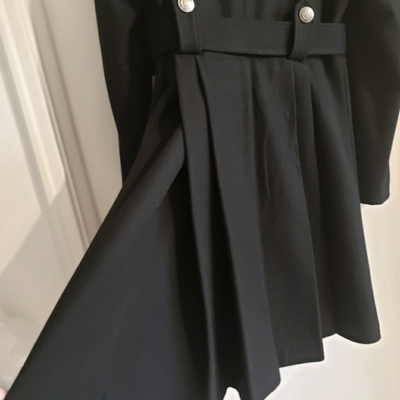 Icóne Petticoat Military Style Swing Back Black Silver Hardware Woman Size 10 - Picture 12 of 16